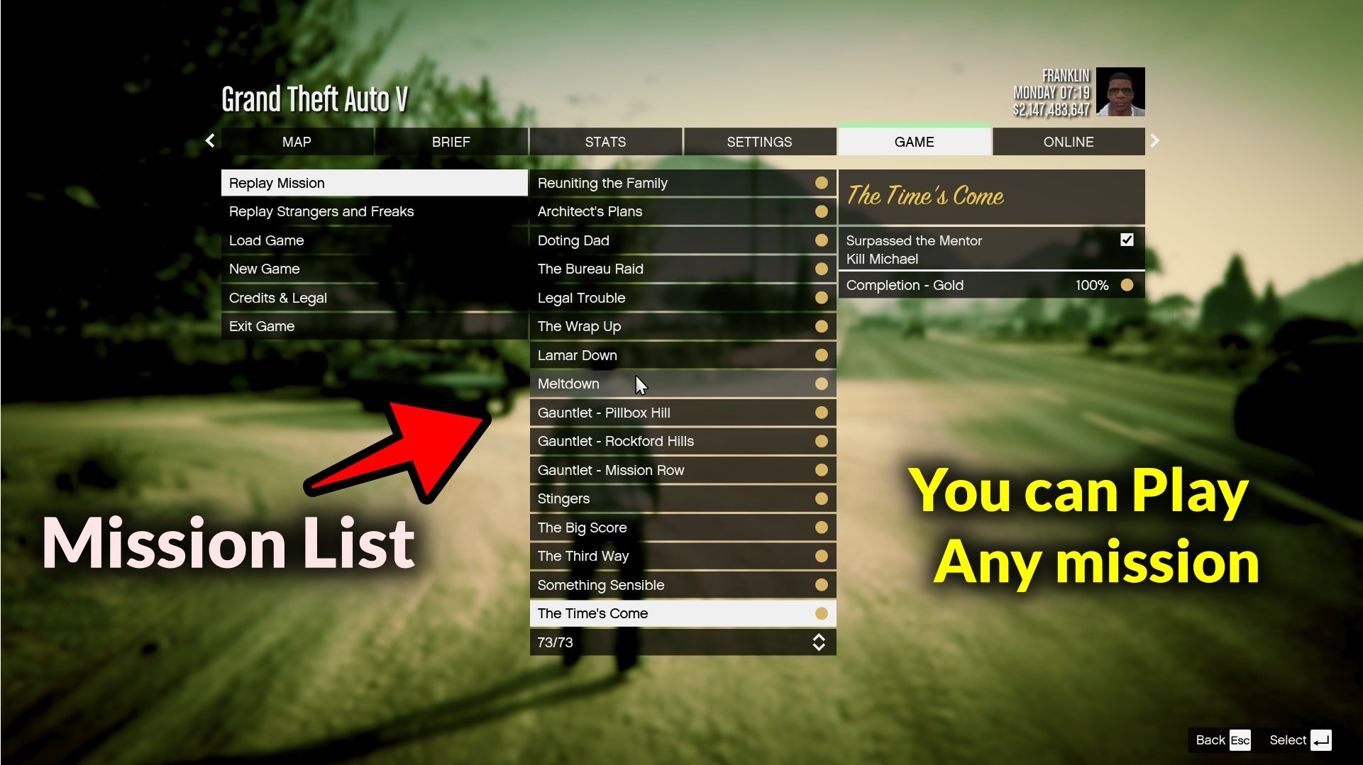 GTA 5 - All Mission List 