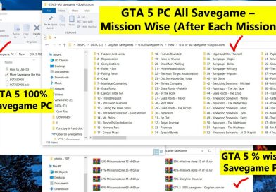 GTA 5 Savegame PC – 100% + Mission Wise (After Each Mission)