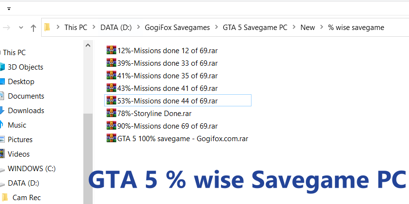 GTA 5 % wise Savegame -   12%,39% 41%,43%, 53%,78%, 90%,100% etc